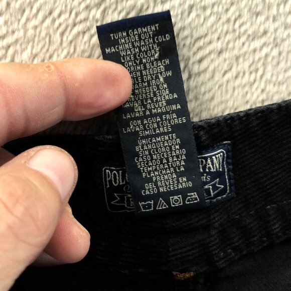 Polo Jeans Co. Womens Wendy Jean Pants Size 8/30 Black Corduroy Bootcut Y2K - Picture 11 of 13
